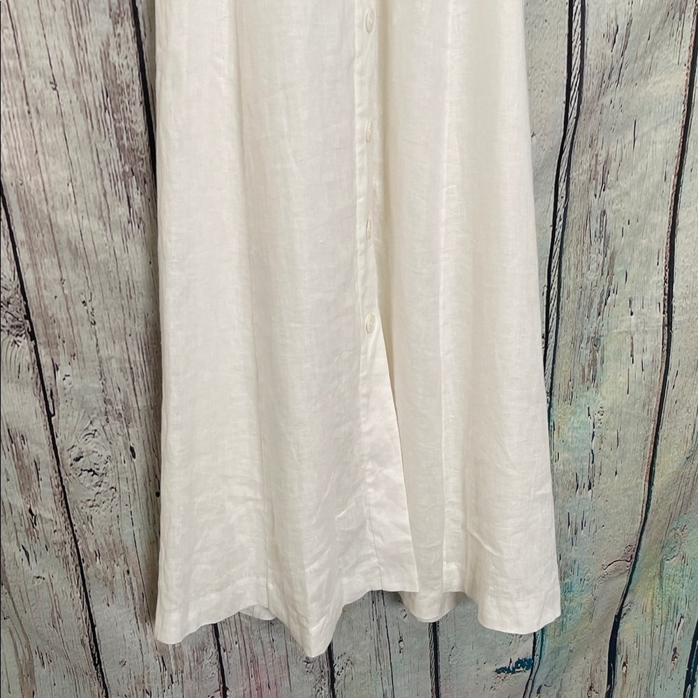 White Linen Equipment Dress 12 - Picture 6 of 9
